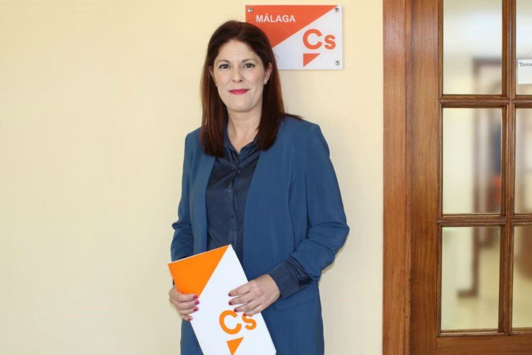 La portavoz de Cs, Noelia Losada, en el grupo municipal del partido naranja en el ayuntamiento de Málaga