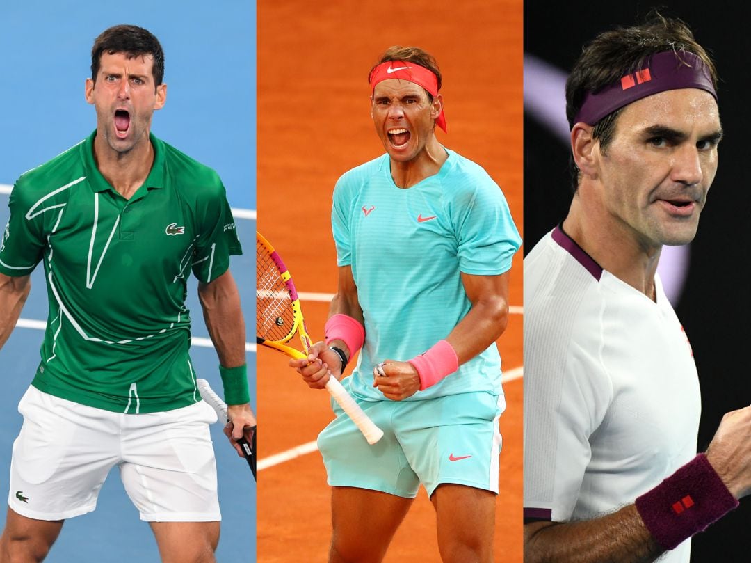 Djokovic, Nadal y Federer, los mejores tenistas de la historia