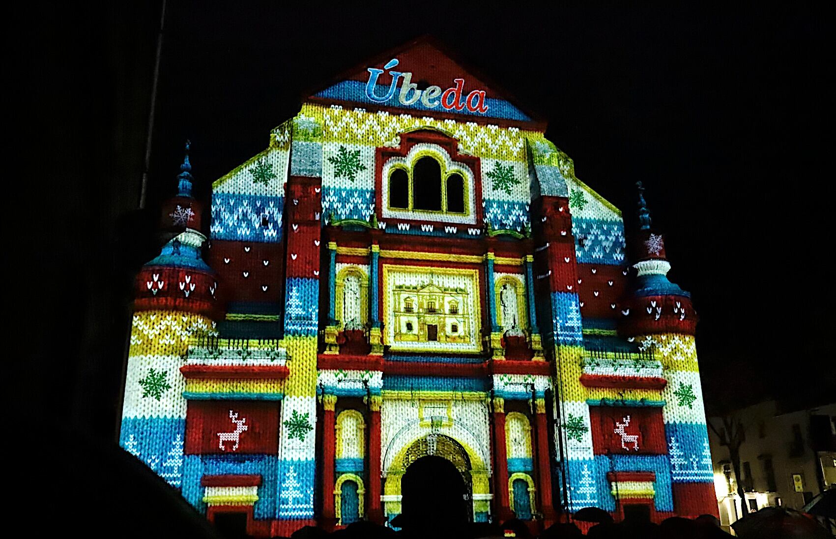 Videomapping sobre la fachada de la Sacra Capilla del Salvador de Úbeda