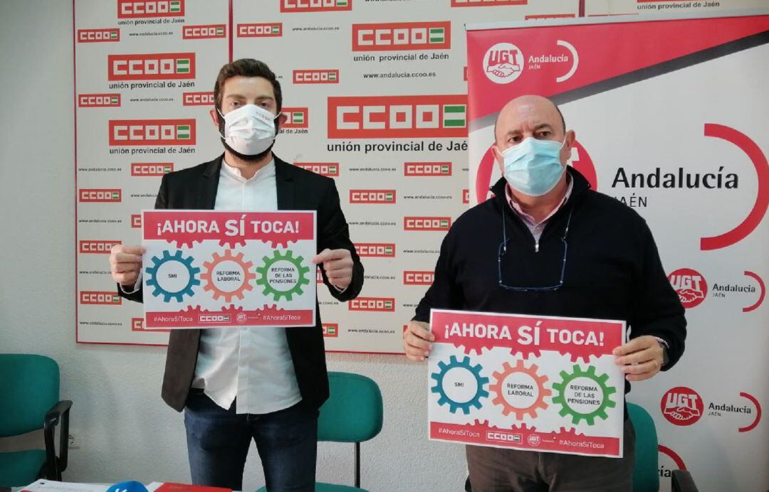 Los Secretarios Generales de CCOO y UGT en Jaén, Francisco Cantero y Manuel Salazar