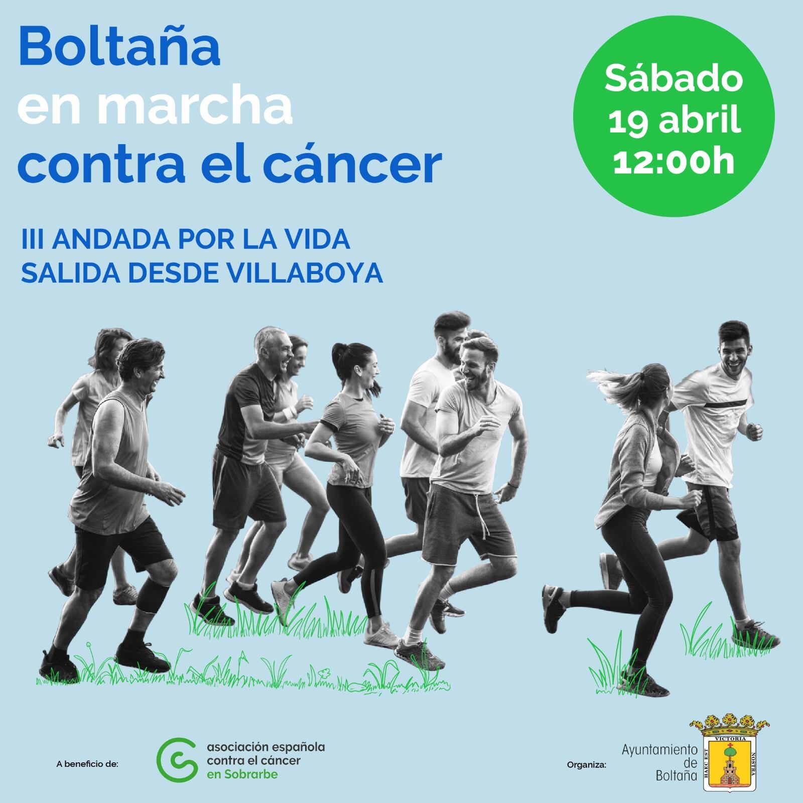 Cartel III Andada solidaria a favor de la AECC. Boltaña.