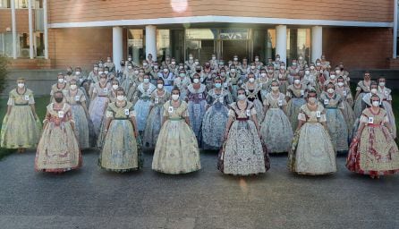 Fotografía de todas las precandidatas a fallera mayor de València de 2022.