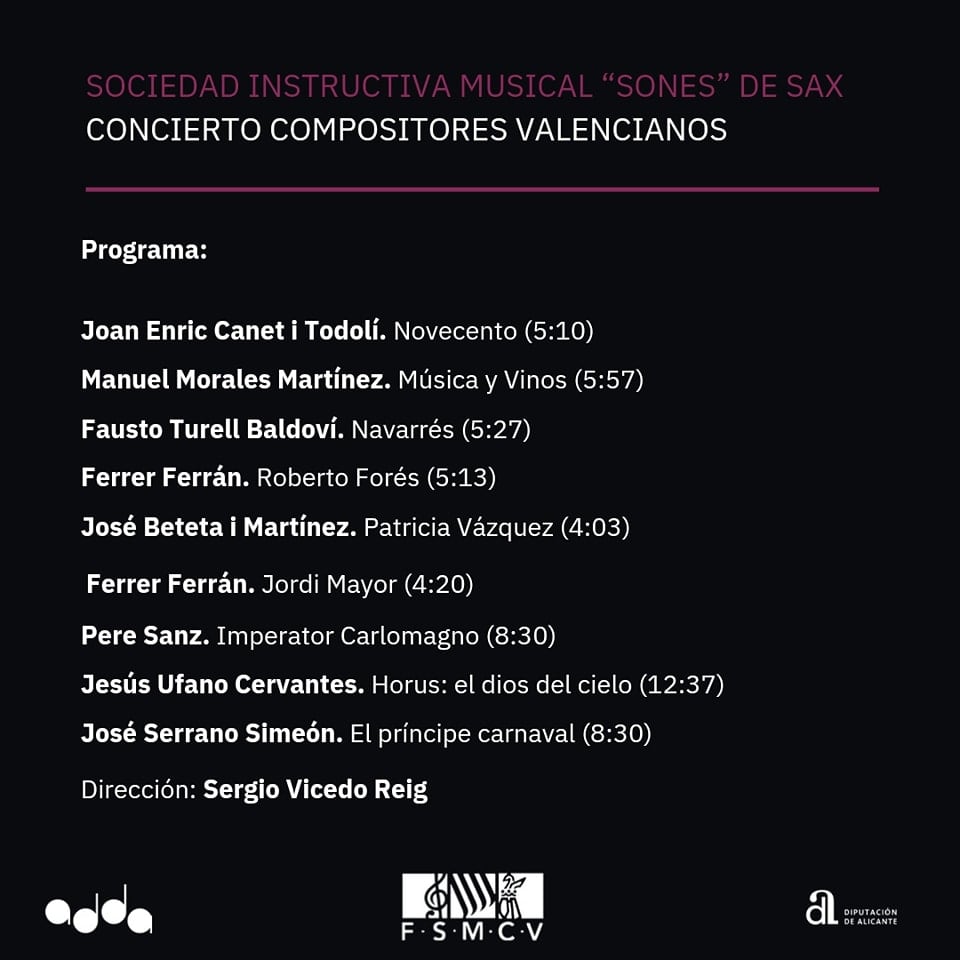 Programa del concierto