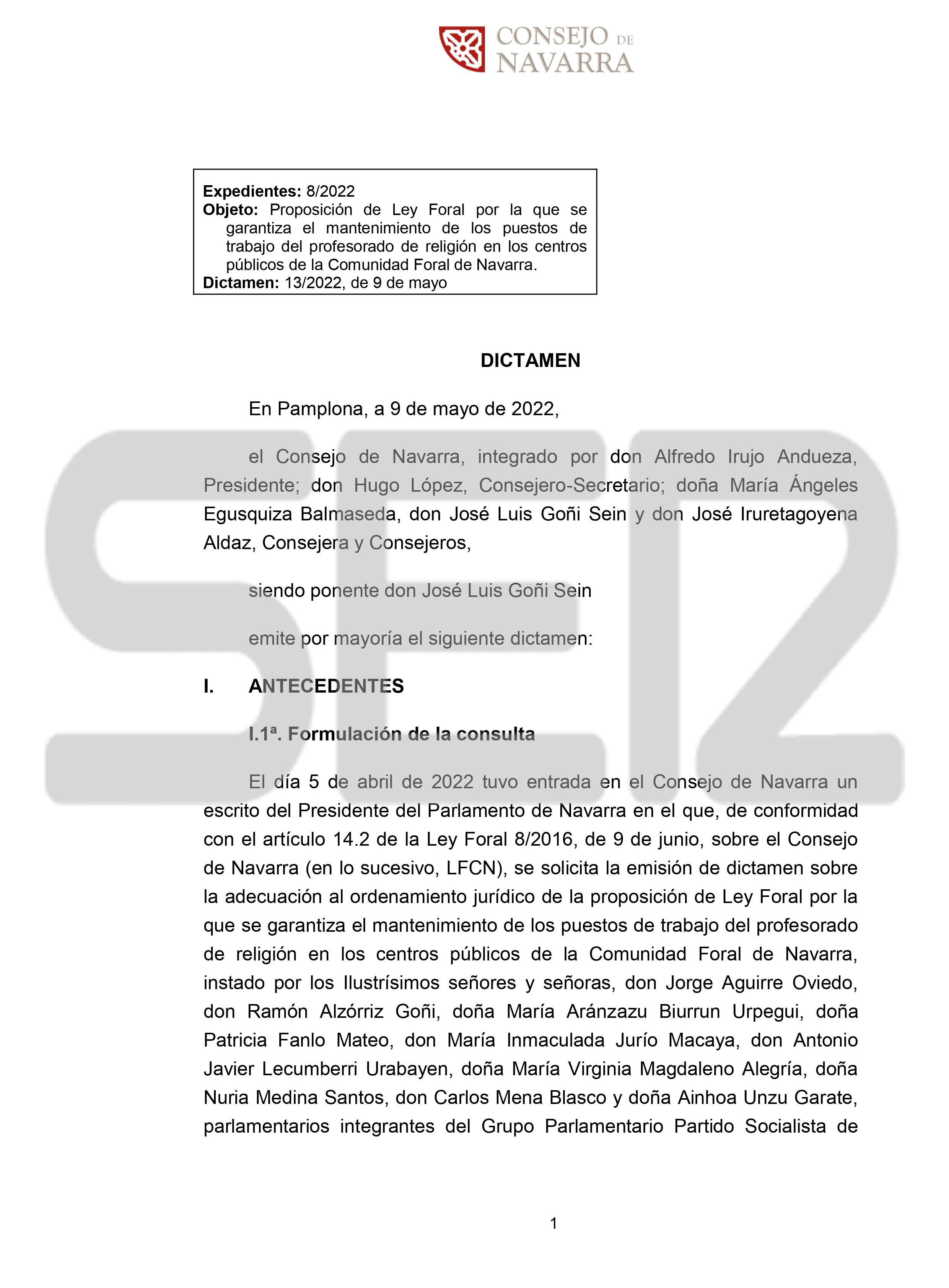 Informe Consejo de Navarra