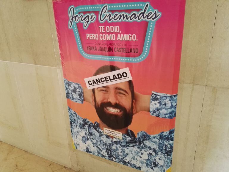 Se cancela el show de Jorge Cremades