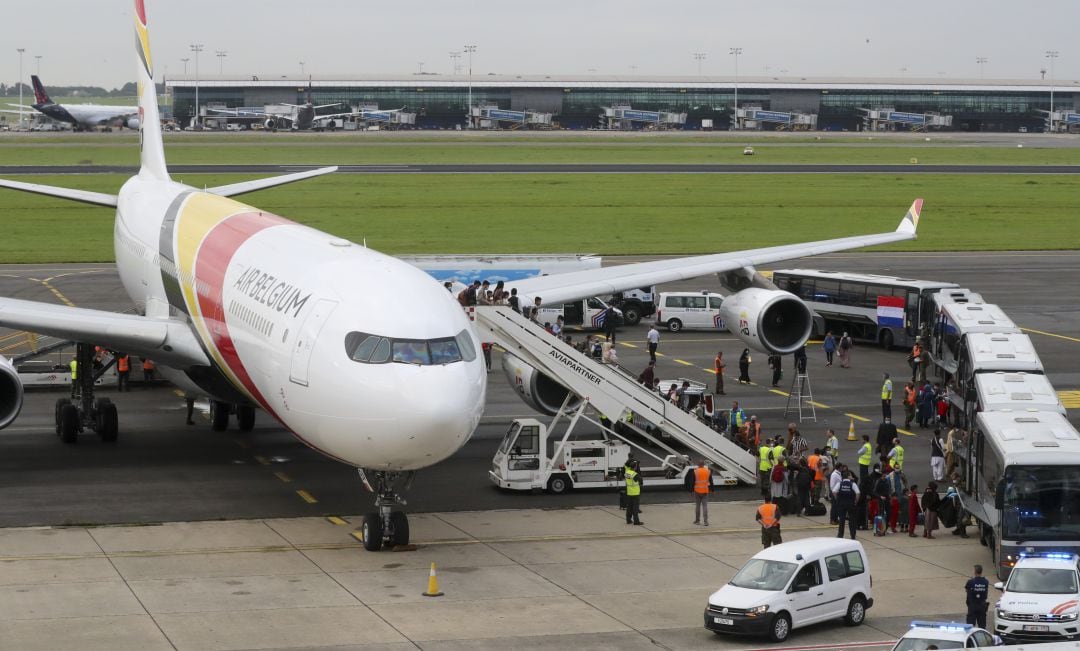 Un avión en Kabul con afganos para ser evacuados.