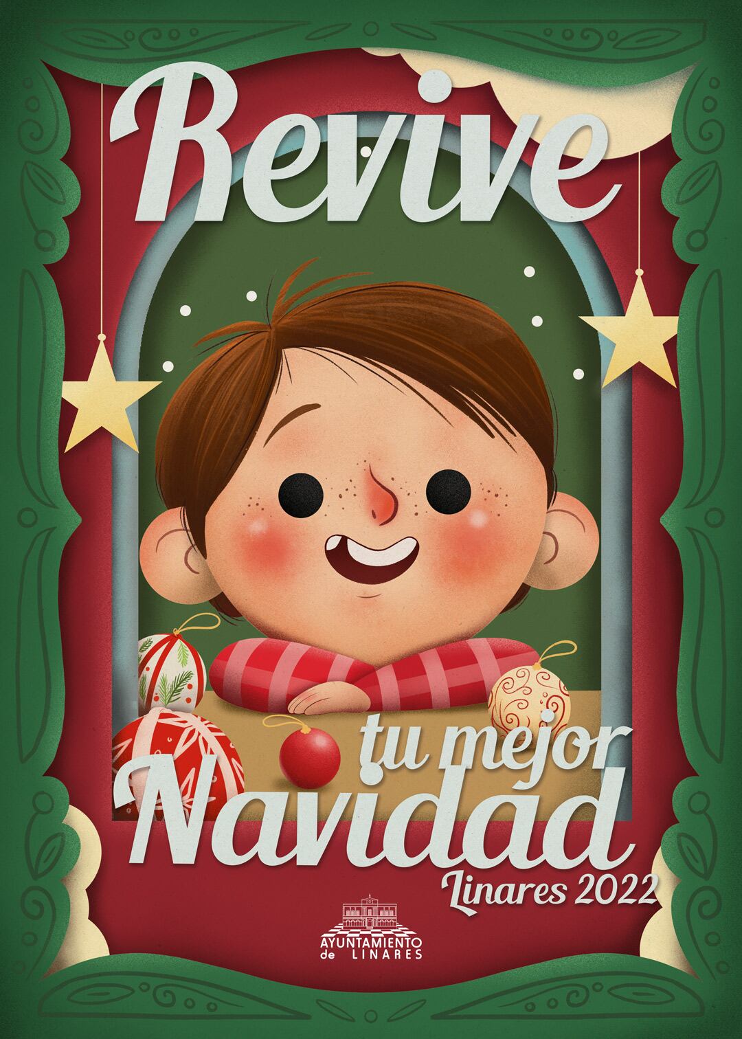 Imagen promocional de la campaña &quot;Revive tu mejor Navidad&quot; en Linares.