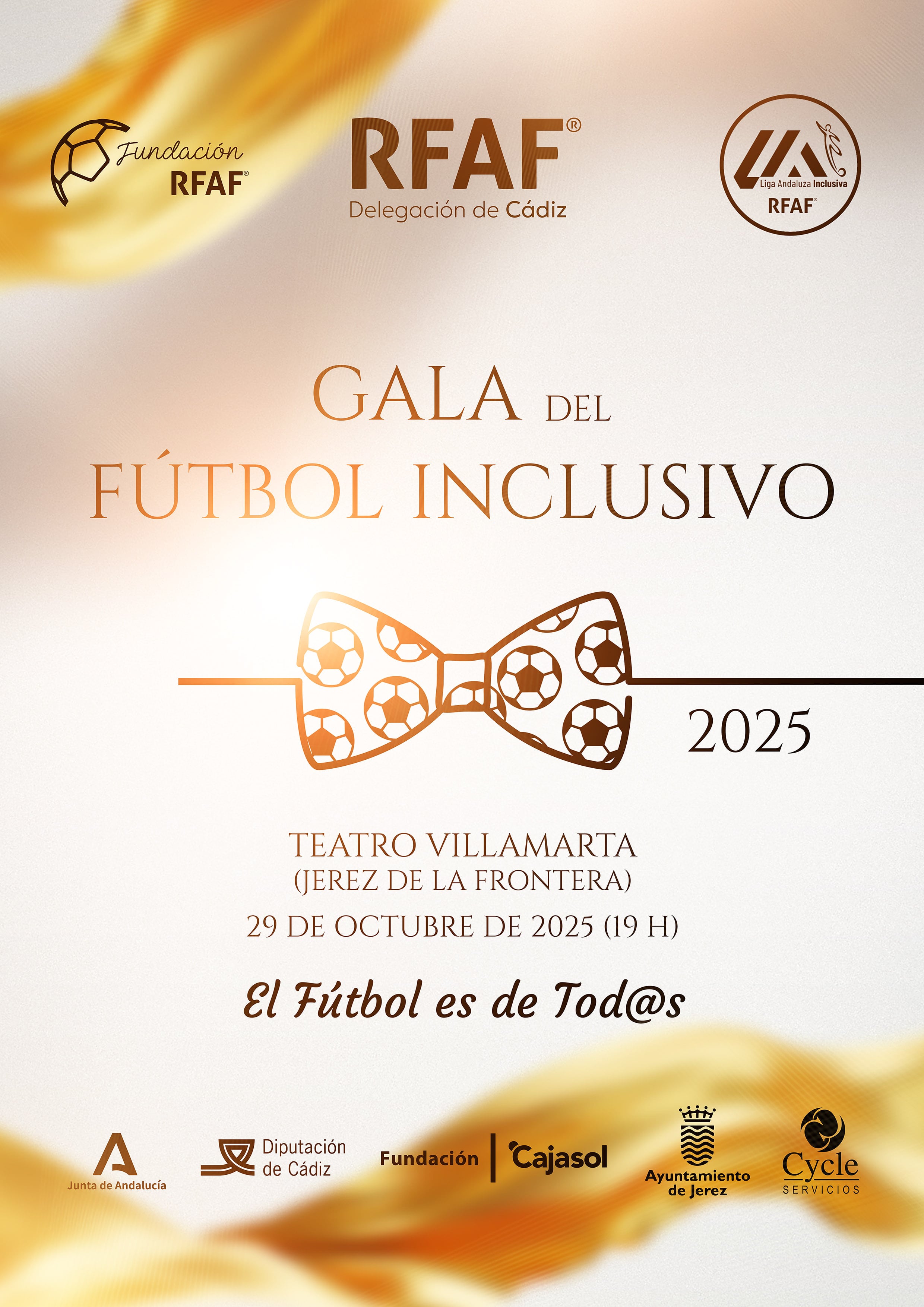 Cartel de la Gala de Fútbol Inclusivo