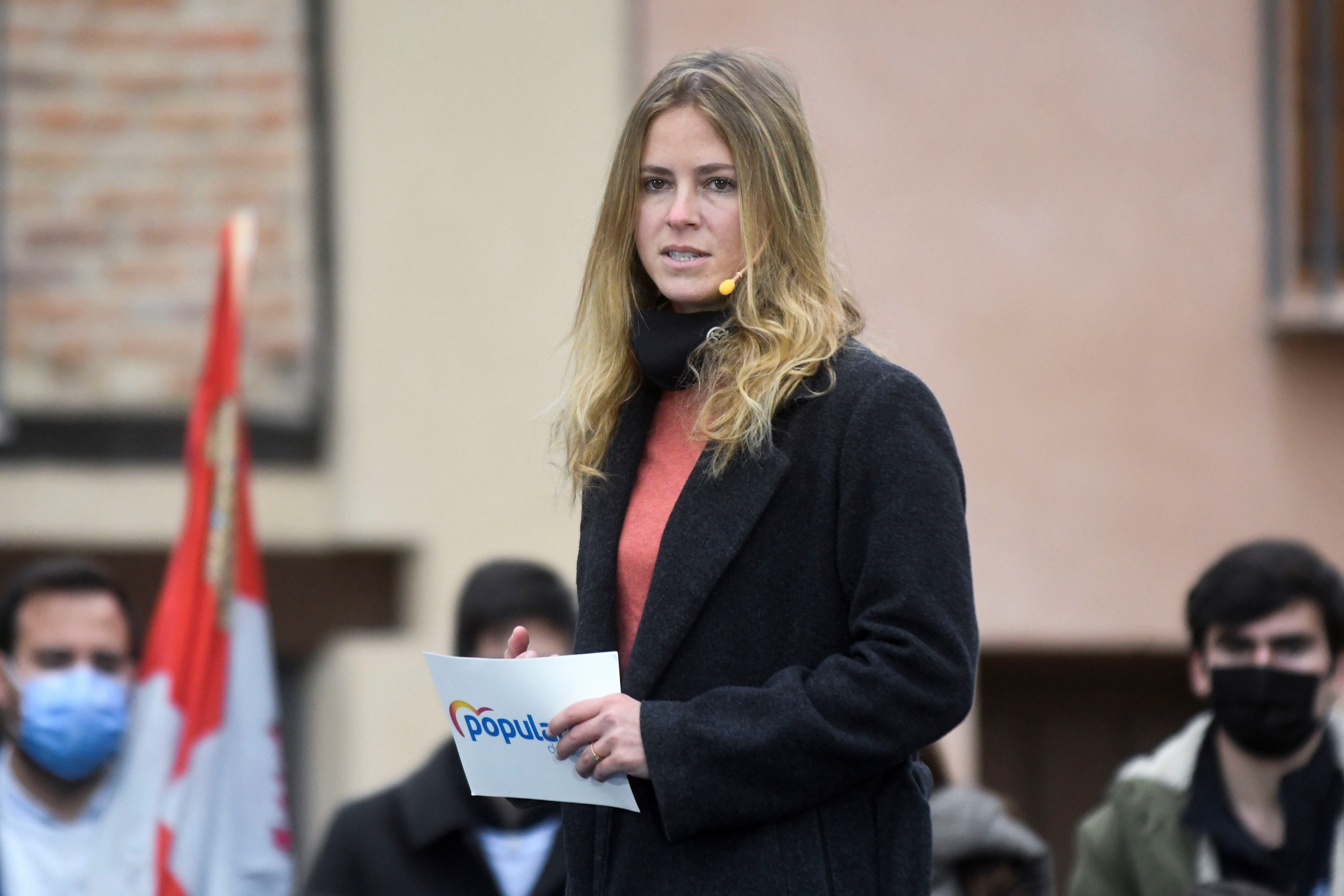 La presidenta de Nuevas Generaciones del Partido Popular, Bea Fanjul este sábado en Segovia durante un acto de Nuevas Generaciones del PP.