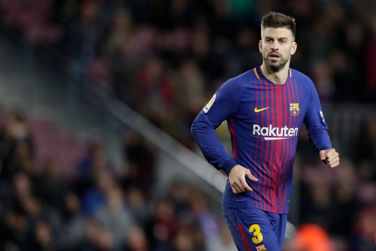 Gerard Piqué durante un partido de fútbol