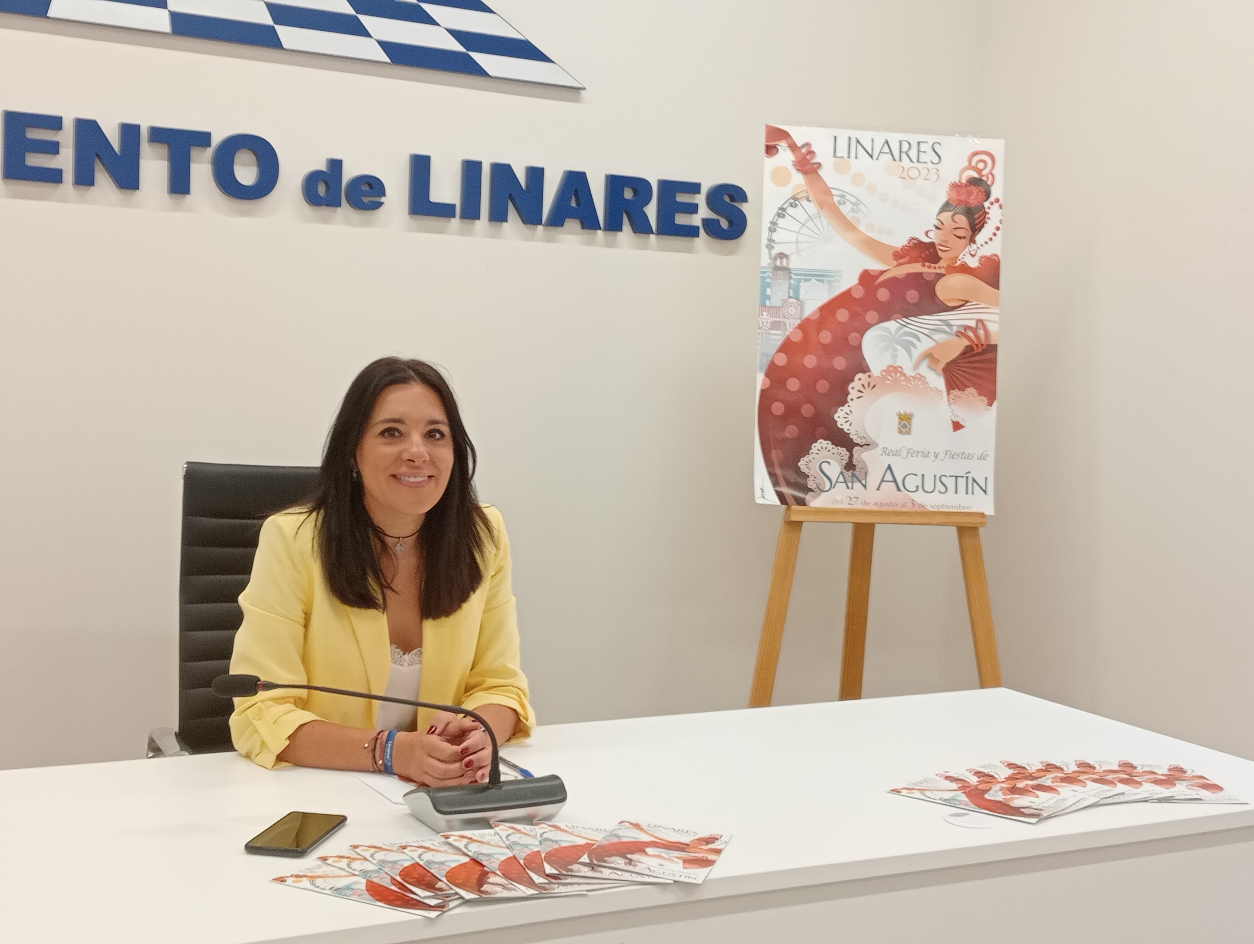 Susana Ferrer en la presentación oficial del programa de la Feria de San Agustín de Linares 2023