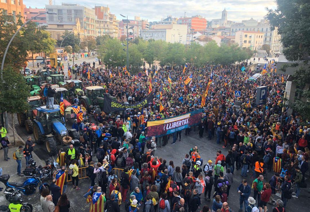 La Marxa de la Llibertat poc abans d'arrencar a caminar.