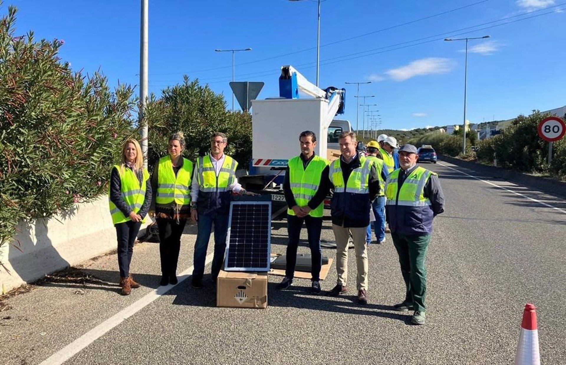 Nuevas luminarias en la acceso a Úbeda desde la A-316