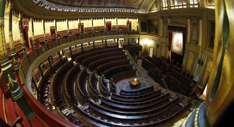 Vista general del hemíciclo del Congreso de los Diputados.