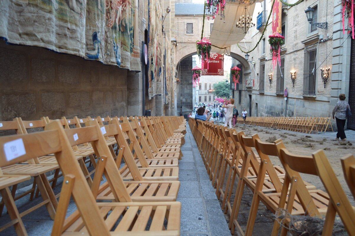 Imagen de archivo de las sillas del Corpus en Toledo