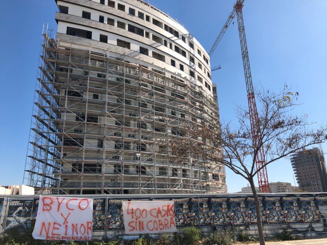 La promoción, aún en fase de construcción, en el barrio malagueño de Teatinos