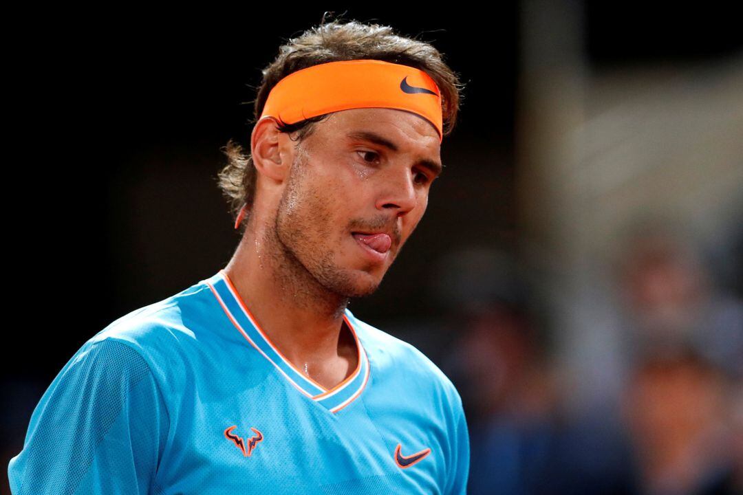 Rafael Nadal durante las semifinales del Mutua Madrid Open.