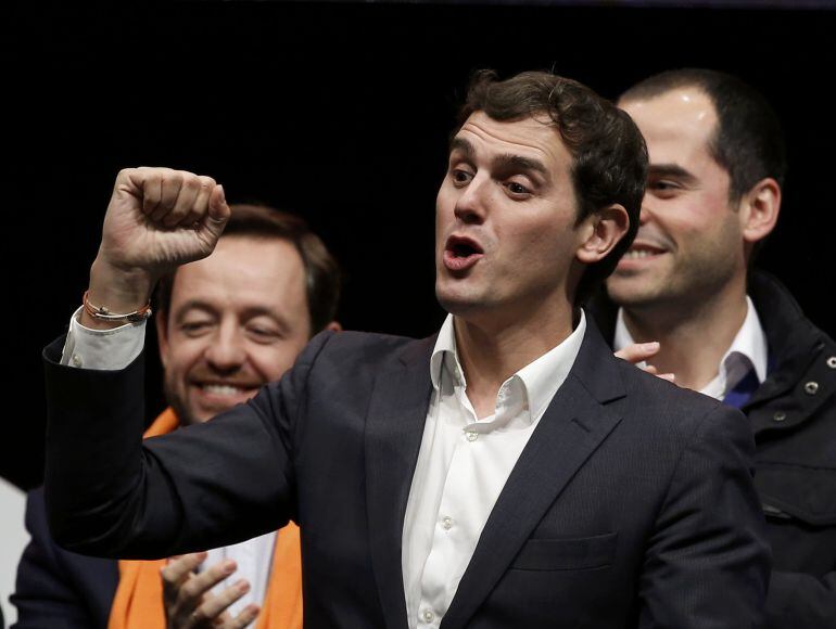 Ciudadanos party leader Albert Rivera reacts at the end of the final campaign rally for Spain&#039;s general election in Madrid, Spain, December 18, 2015.     REUTERSAndrea Comas TPX IMAGES OF THE DAY