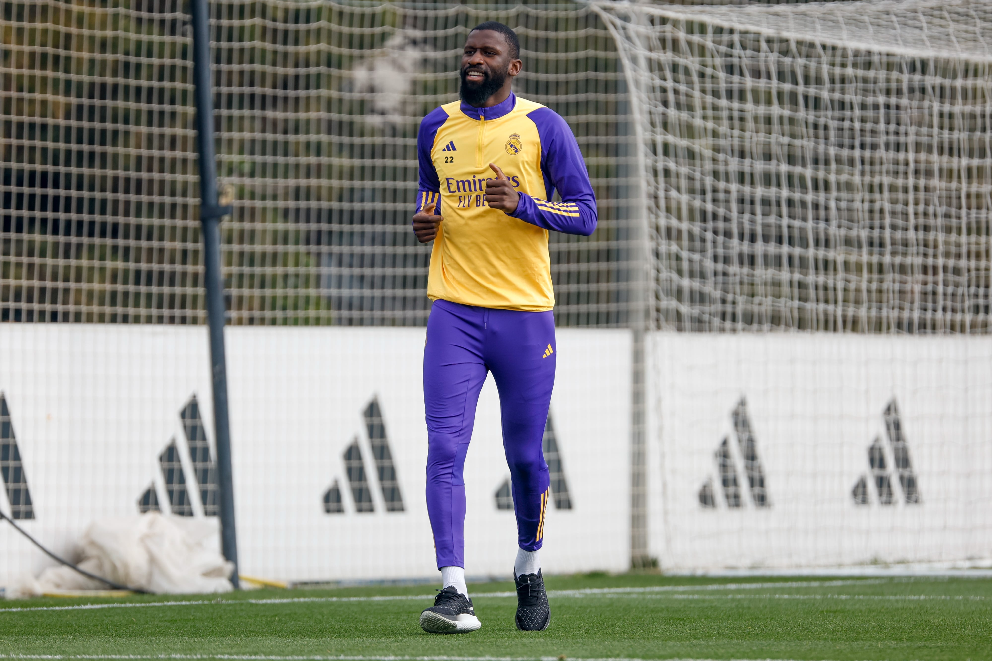 Antonio Rüdiger, durante un entrenamiento con el Real Madrid