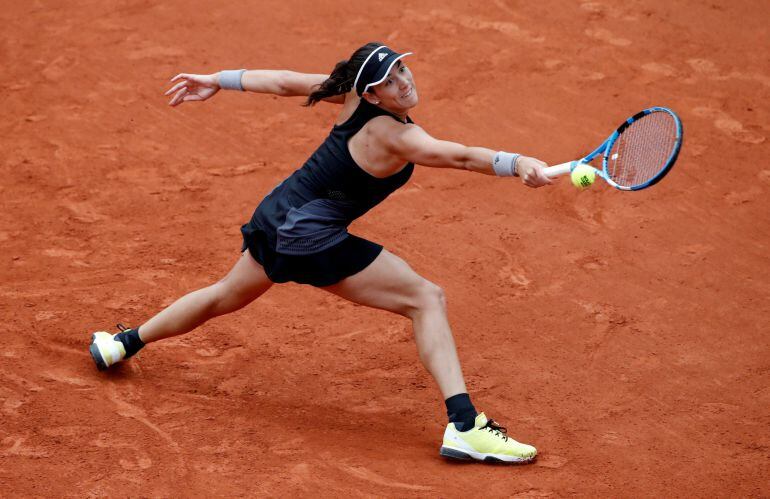 Muguruza en su debut en Roland Garros en el que se ha impuesto a Kuznetsova 