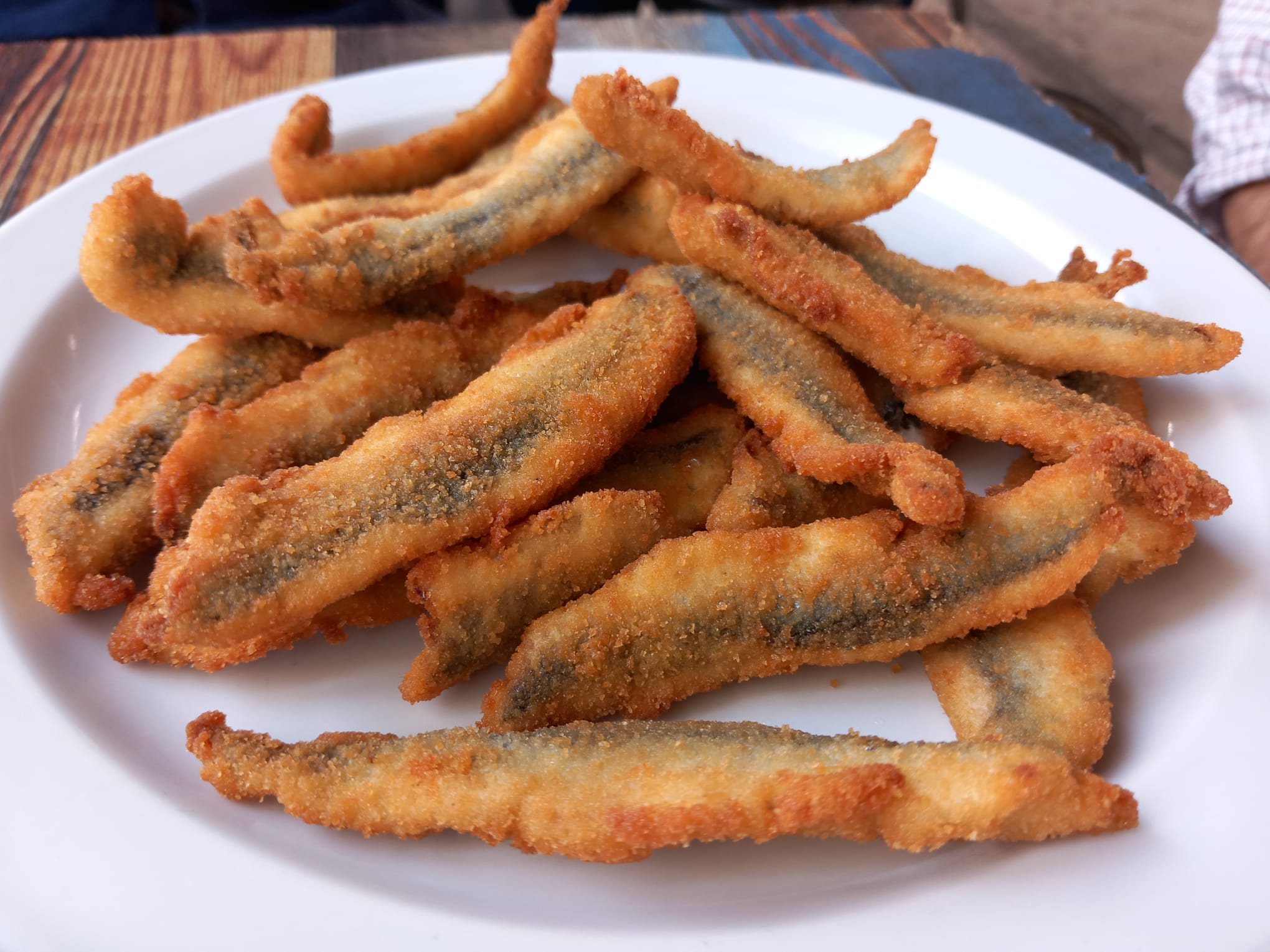 Lomos de boquerón fritos