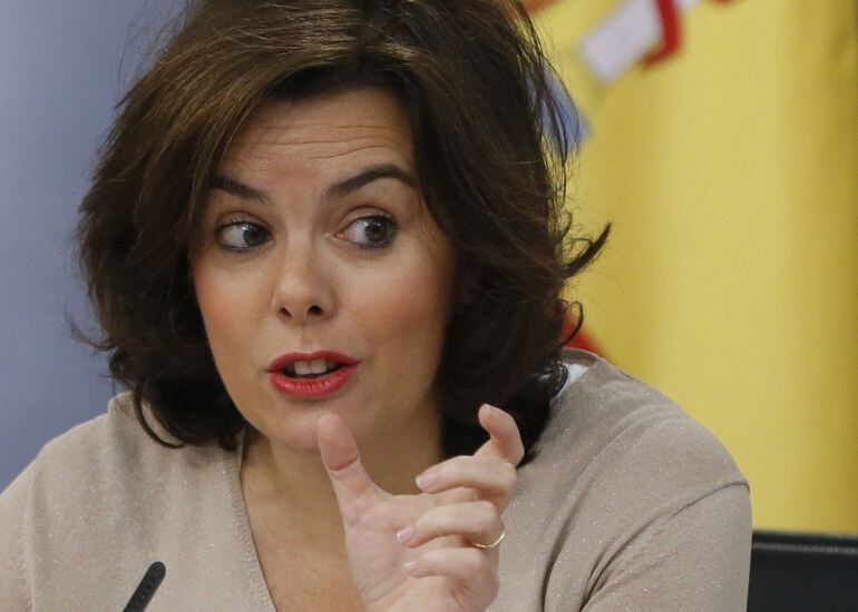 La vicepresidenta del Gobierno en funciones, Soraya Saénz de Santamaría.