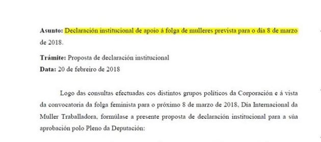 Declaración institucional del PP de Ourense.