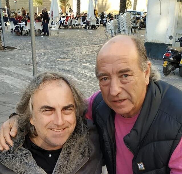 El presidente de la asociación carnavalesca de Ronda junto al chirigotero gaditano &#039; Selu&#039;