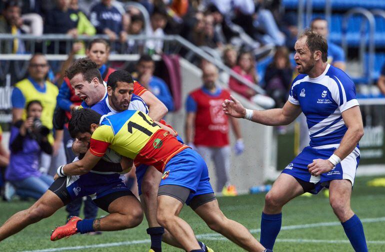 Imatge d'arxiu d'un partit de la selecció andorrana de rugbi.