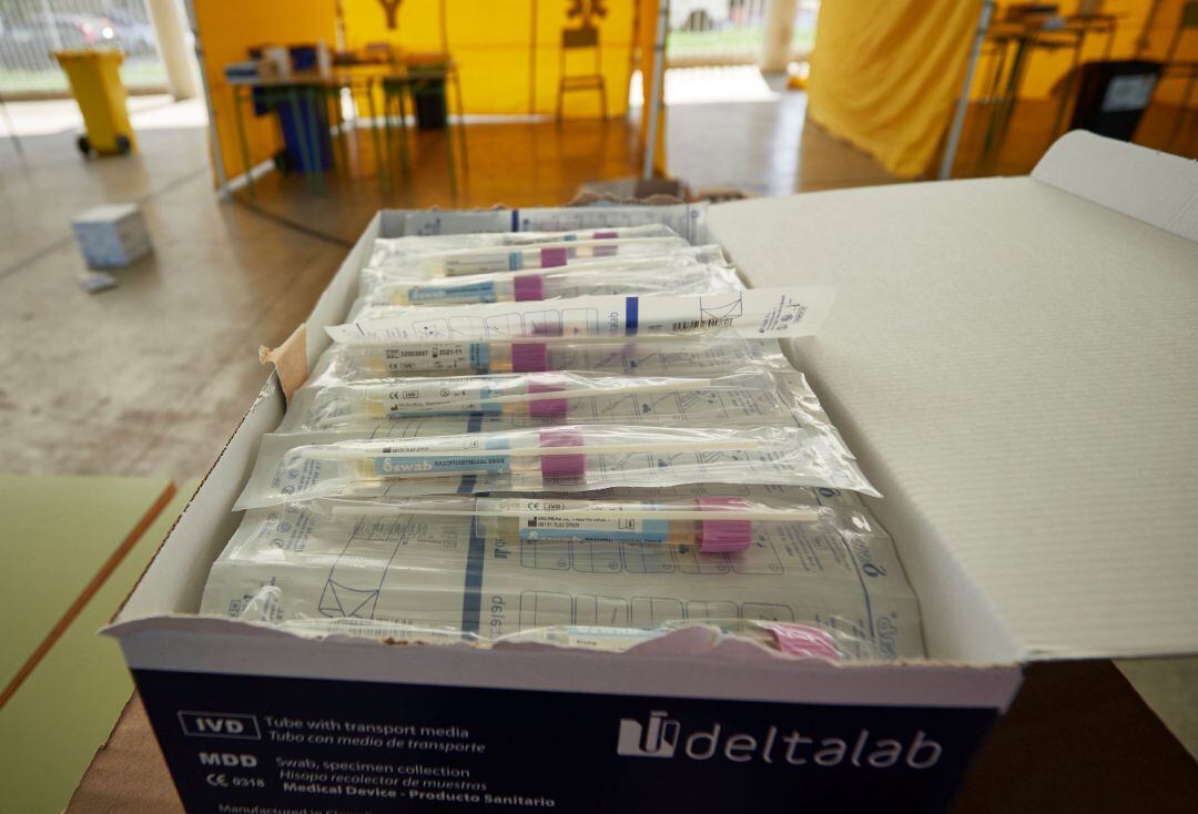 Material dispuesto para realizar PCR de diagnóstico de Covid-19