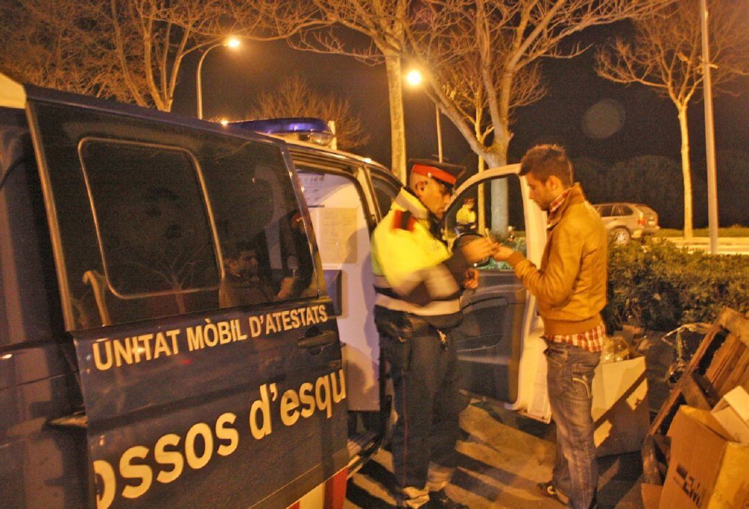 Control d'alcoholèmia a Platja d'Aro