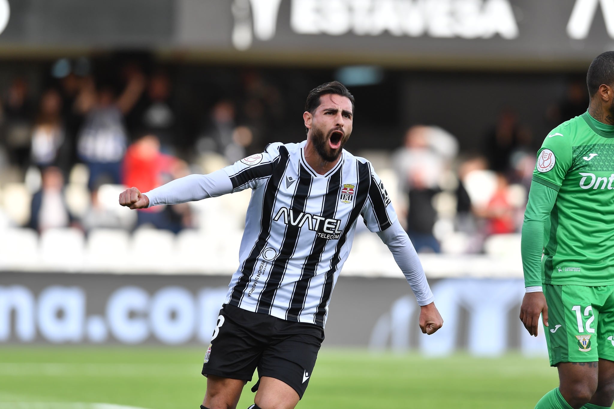 Luis Muñoz celebra el gol ante el Leganés