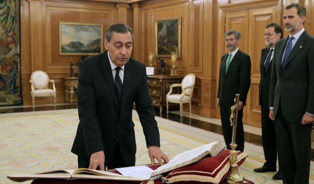 Melgar ayer ante el Rey Felipe VI