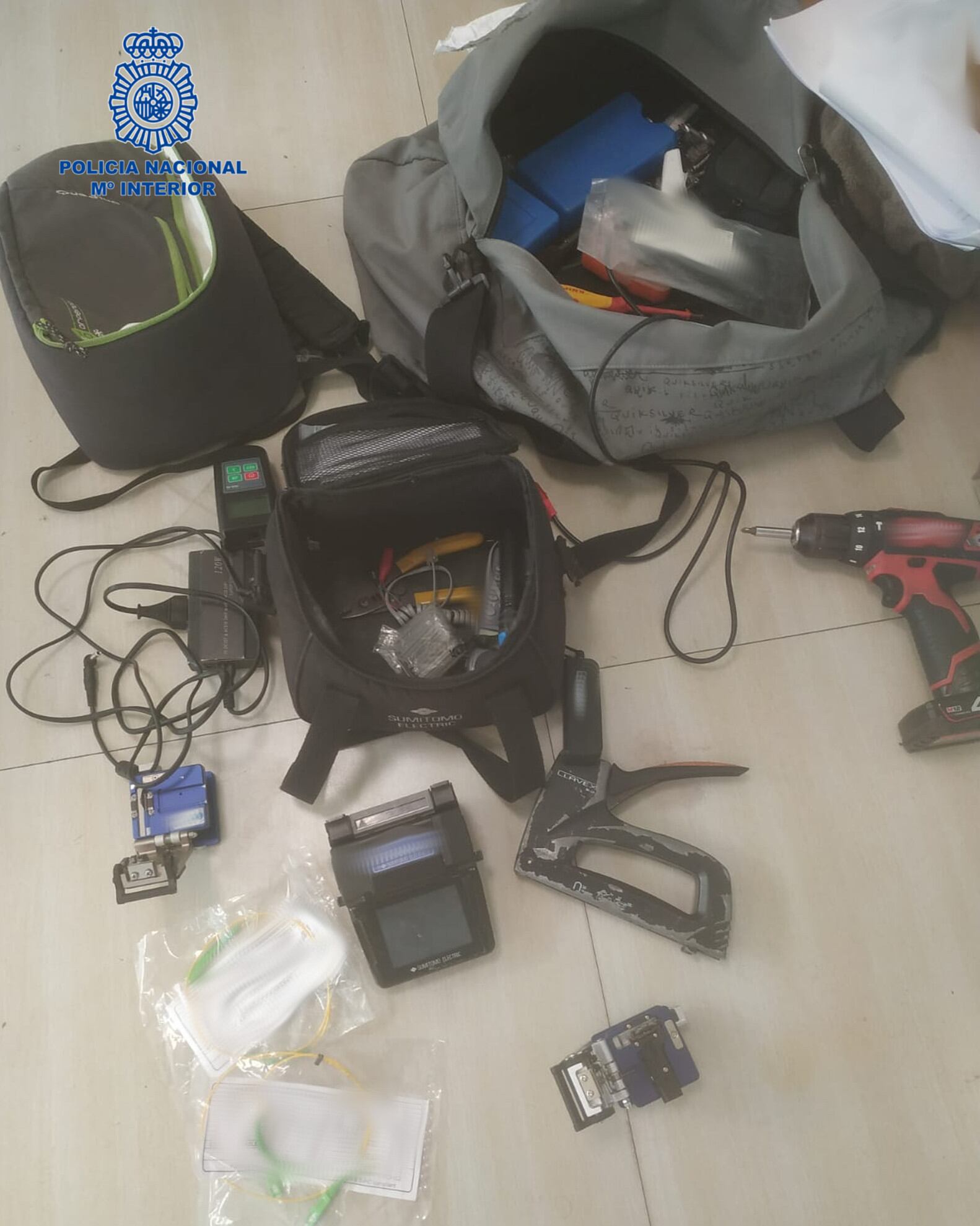 Imagen de los objetos recuperados