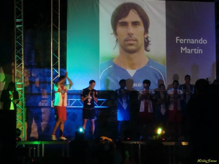 Celebración del ascenso del Alcoyano a Segunda División, Fernando Martín fue protagonista