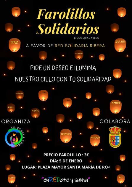 Cartel de la actividad que tendrá lugar la tarde de la Noche de Reyes en Roa.