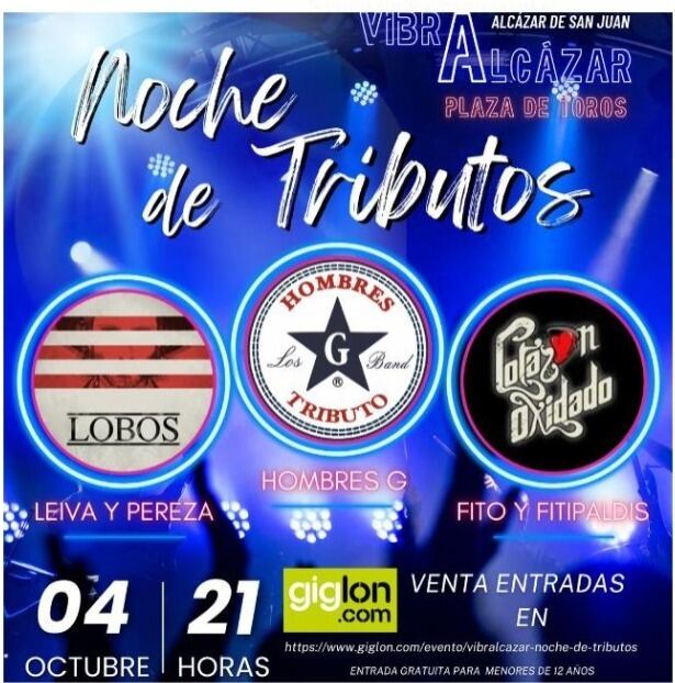 Cartel noche de tributos