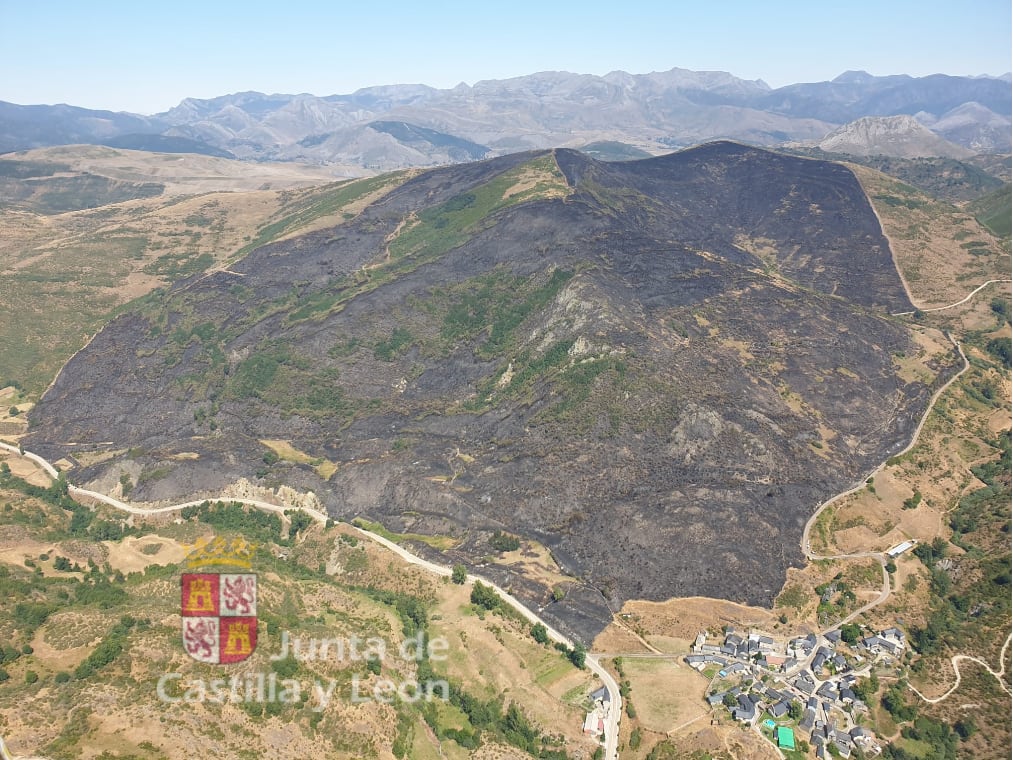 Zona afectada por el incendio