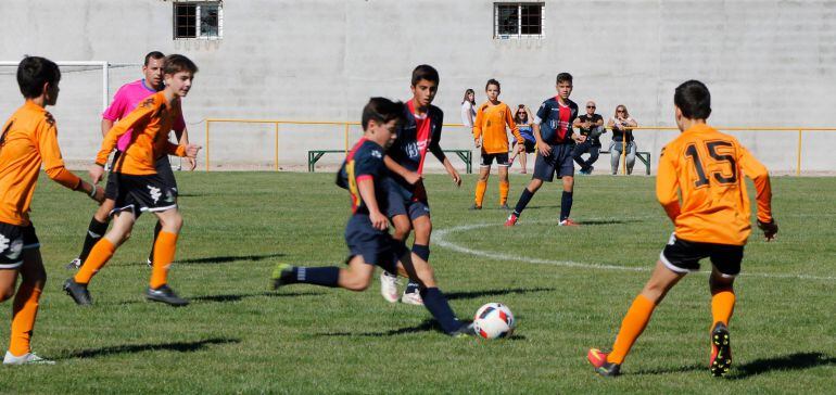 Conjunto del Infantil del San Roque que esta jornada empató su encuentro