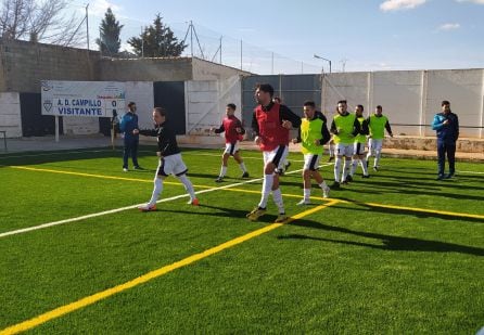 Preparación previa a un partido del AD Campillo