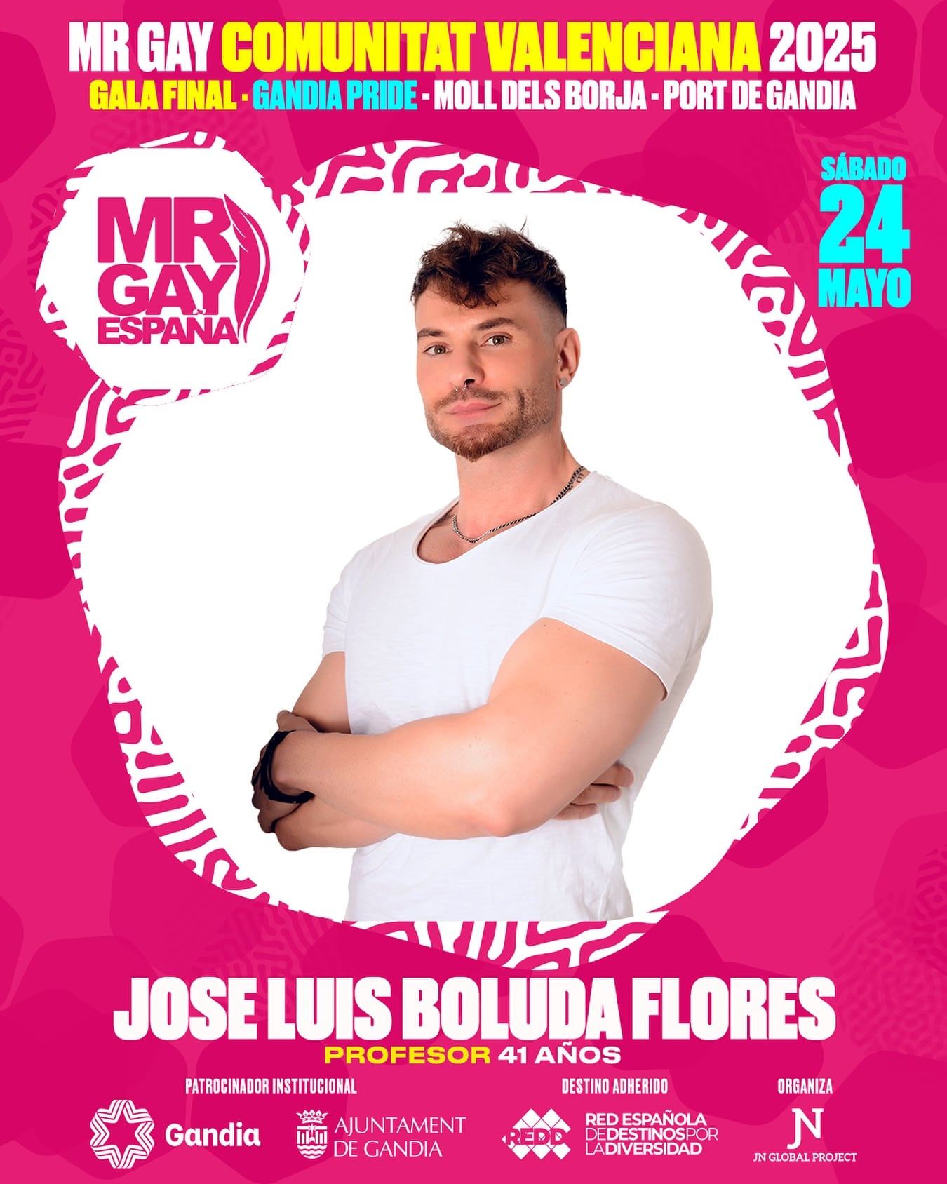 Jose Luis Boluda, finalista del certamen Mr. Gay Comunidad Valenciana