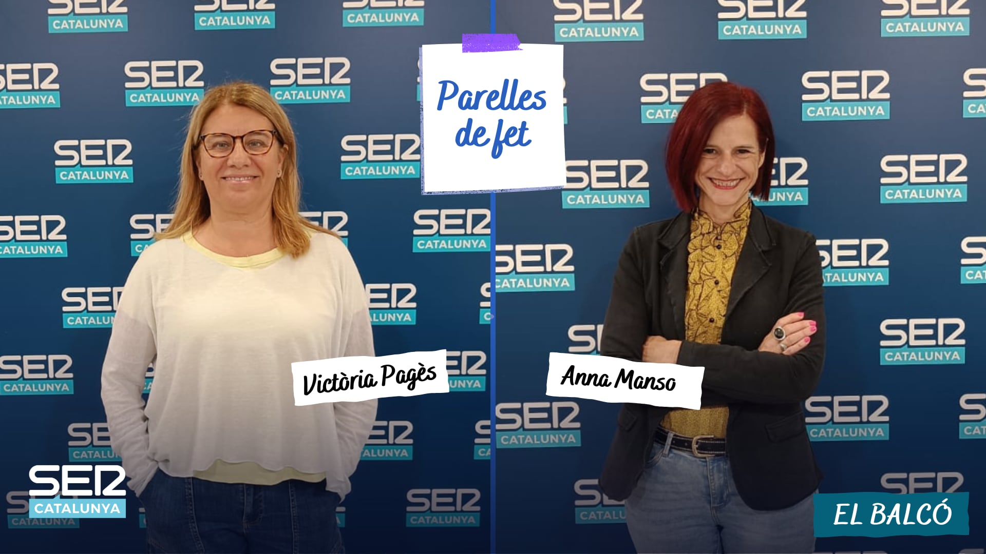 L'actriu Victòria Pagès i la guionista Anna Manso a Parelles de Fet, a El Balcó