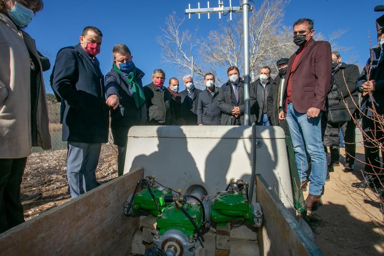Emiliano García-Page y Luis Planas durante su visita a los regadíos de Leganiel e Illana