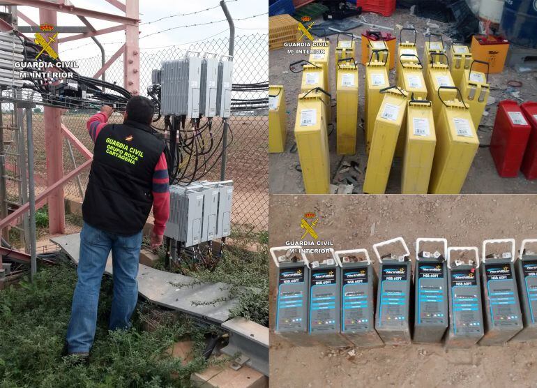 Parte del material recuperado en la operación