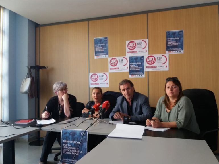 Rueda de prensa esta mañana en la Comisaría de la Policía Local de Palencia