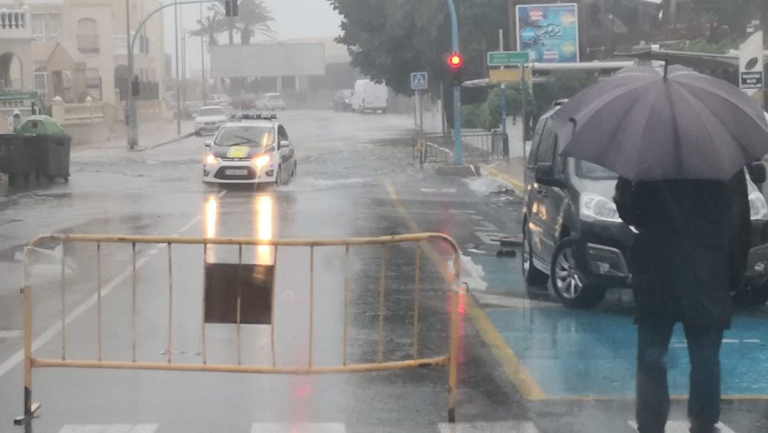 Imagen de las lluvias torrenciales este sábado en la provincia de Alicante 