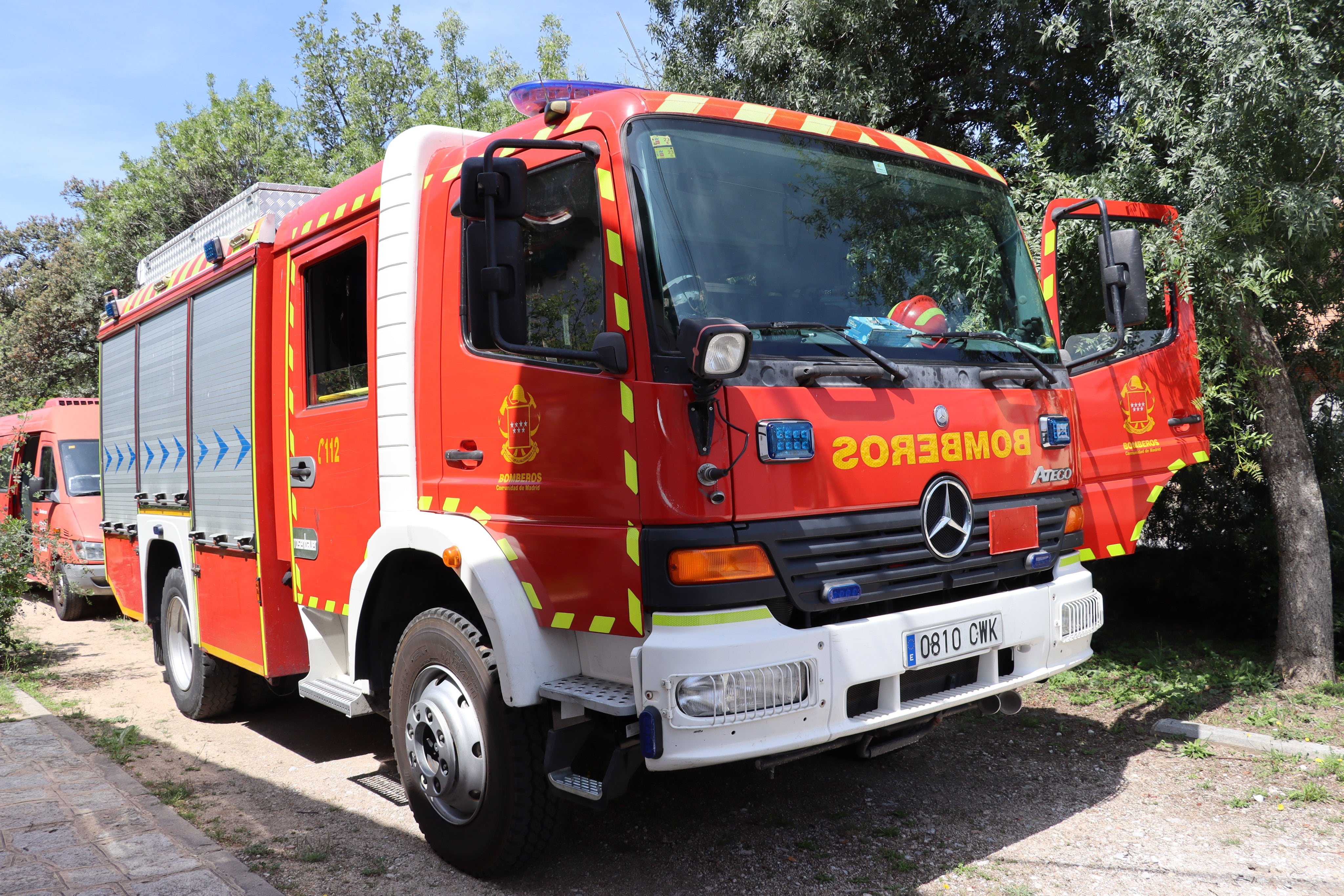 Dotación de Bomberos de la Comunidad de Madrid en el municipio de Soto del Real