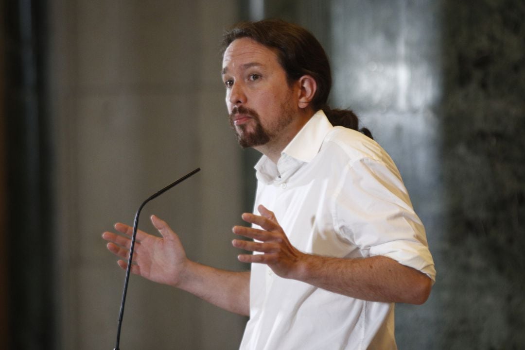 El secretario general de Podemos, Pablo Iglesias