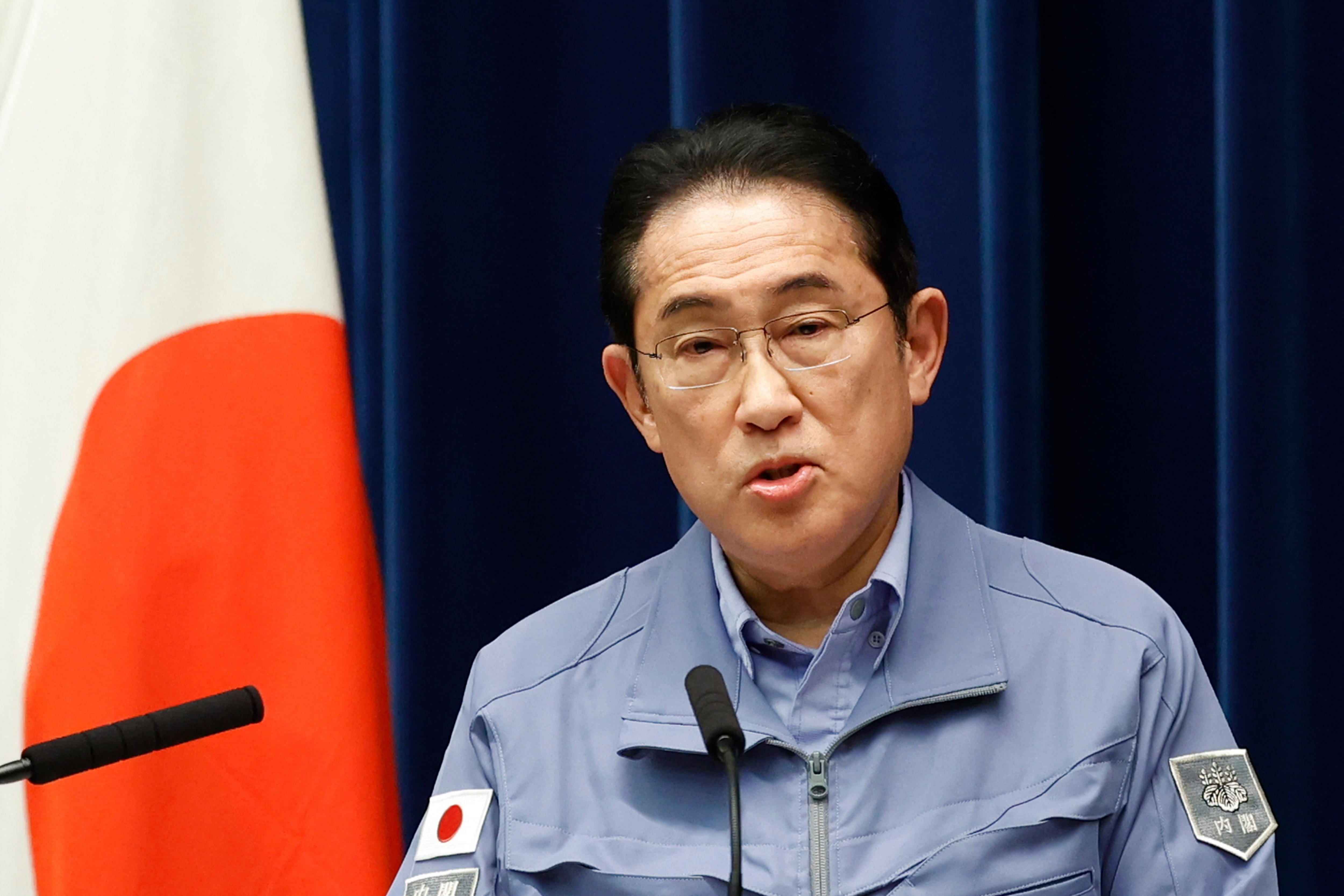 El primer ministro japonés, Fumio Kishida, en la rueda de prensa ofrecida este jueves en Tokio.