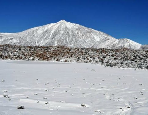 Imagen de las Cañadas del Teide tras la última borrasca